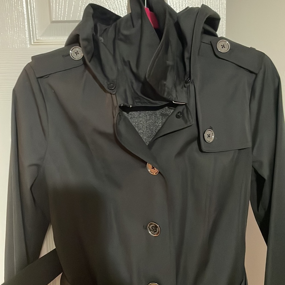 Black MK raincoat